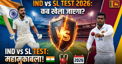 IND vs SL Test 2026 Match Banner featuring India and Sri Lanka Cricket Teams